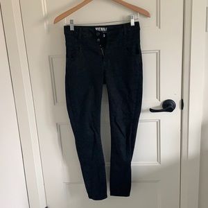 black high rise skinny jeans